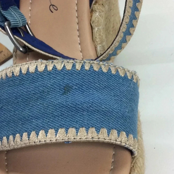 Matisse Blue Denim Wedge Platform Espadrilles - Picture 11 of 11